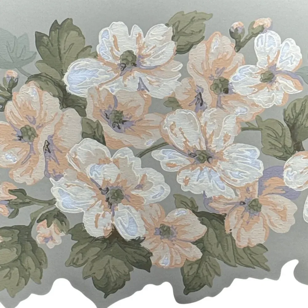 York Vintage Country Cottage Floral Ivy Wallpaper Border 2 Rolls / 10 yards